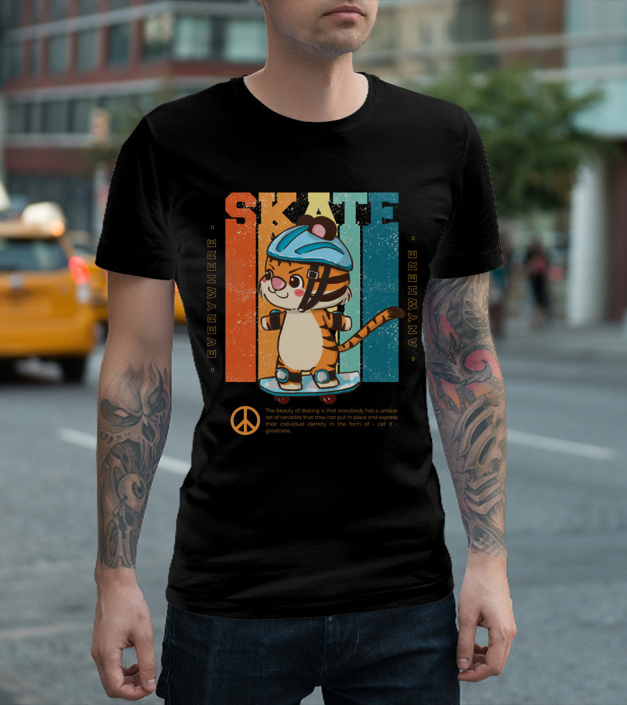 SKATE Everywhere Anywhere Tiger T-Shirt
