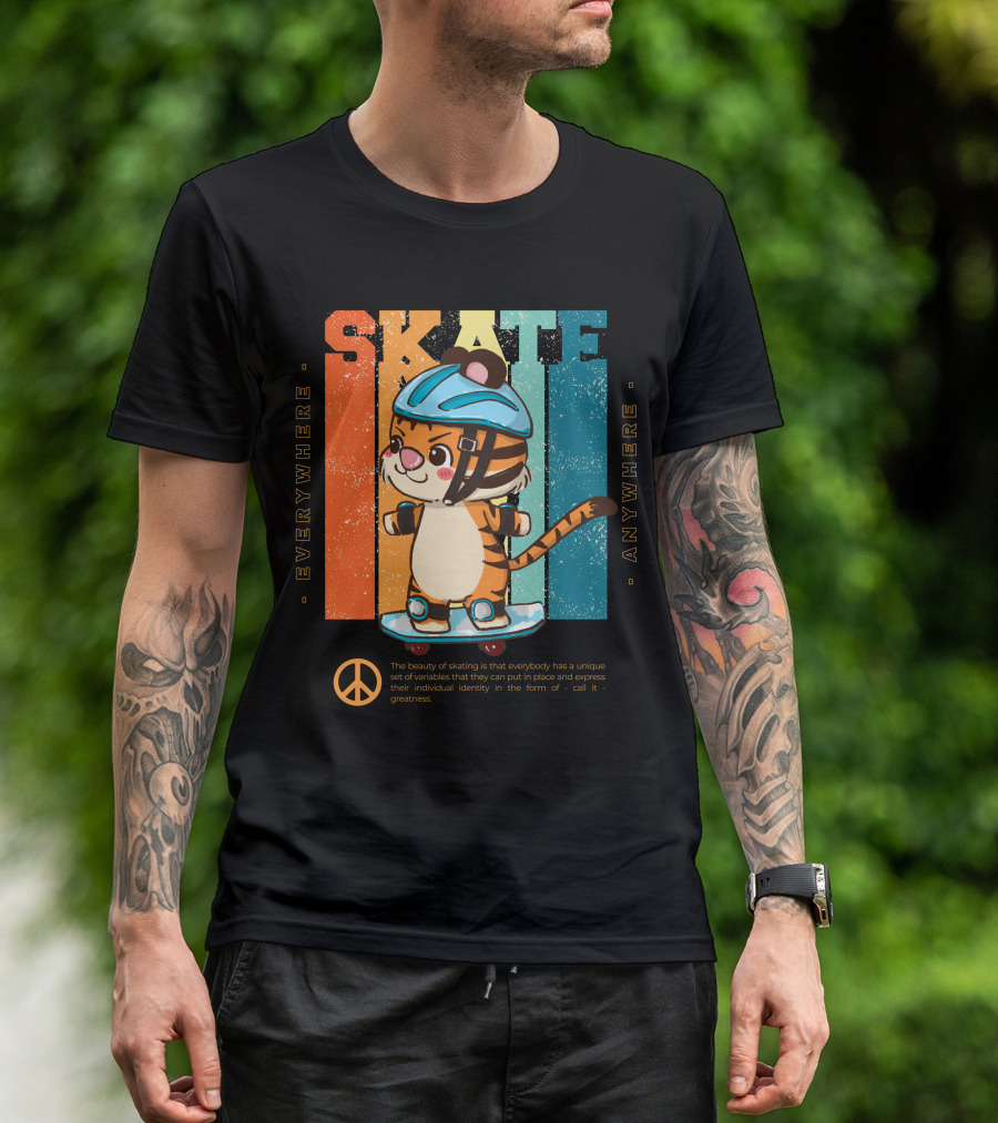 SKATE Everywhere Anywhere Tiger T-Shirt