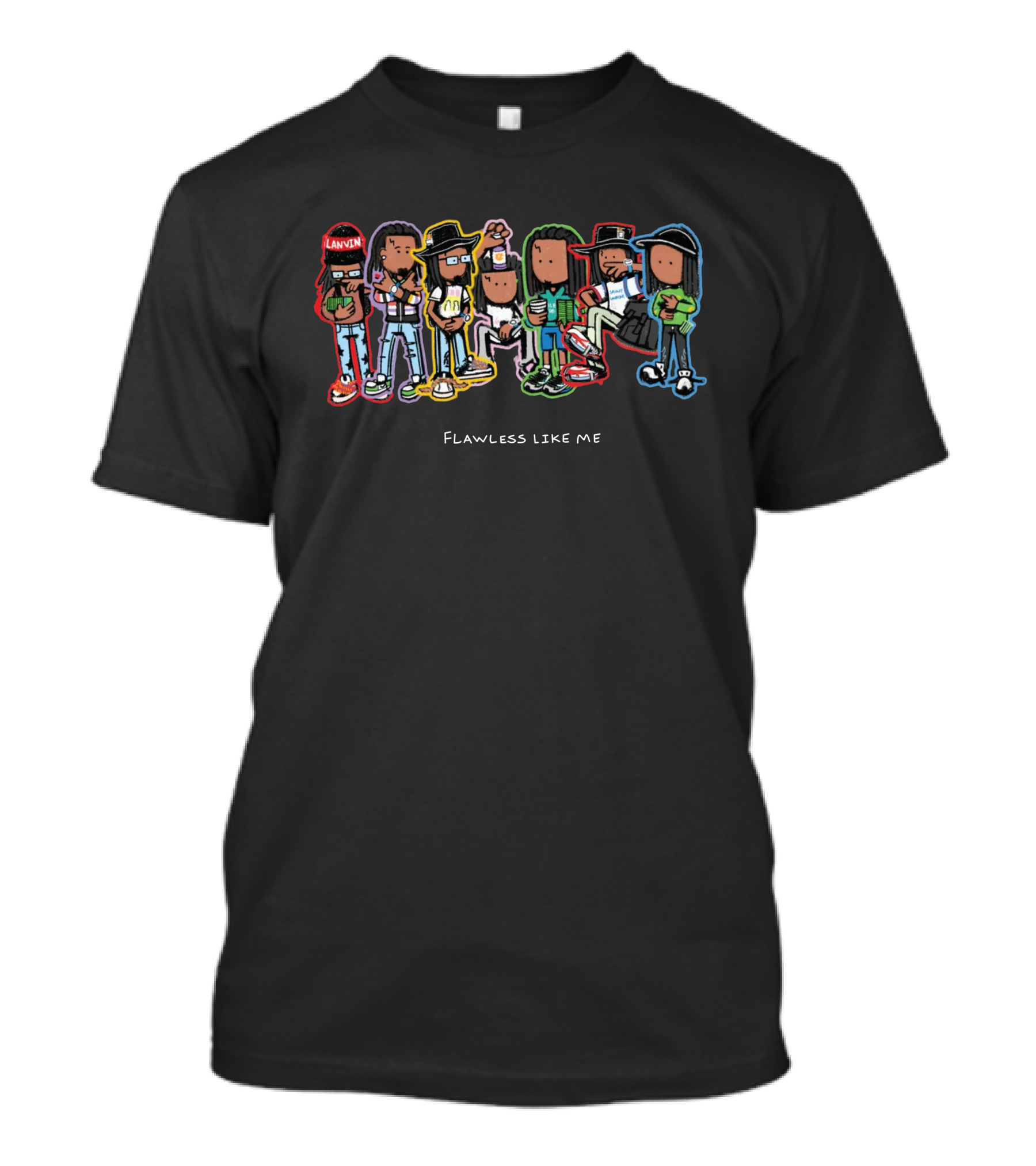 Flawless Like Me Lanvin Street Style Cartoon Crew T-Shirt