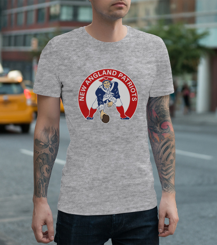New England Patriots Classic Logo Print T-Shirt