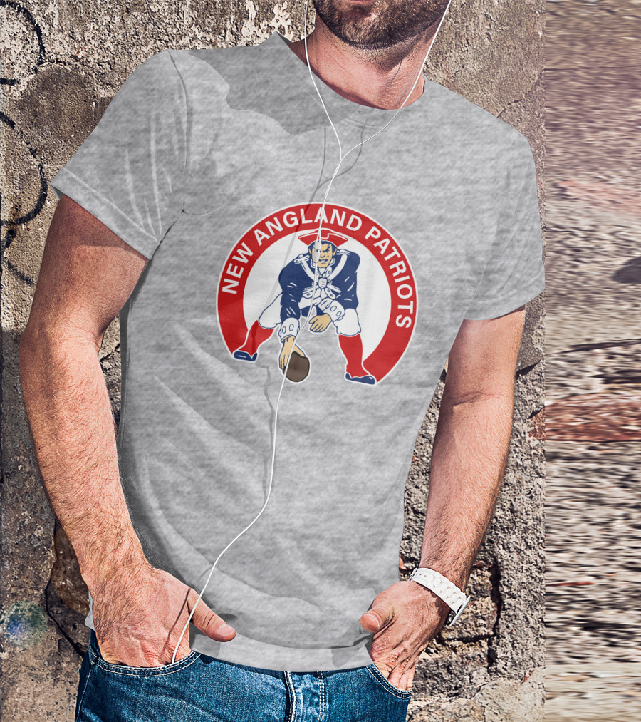 New England Patriots Classic Logo Print T-Shirt