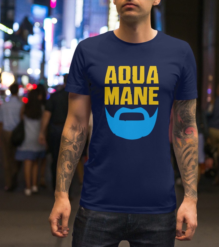 Aqua Mane Iconic Blue Beard T-Shirt