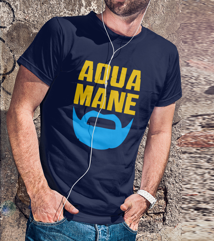 Aqua Mane Iconic Blue Beard T-Shirt
