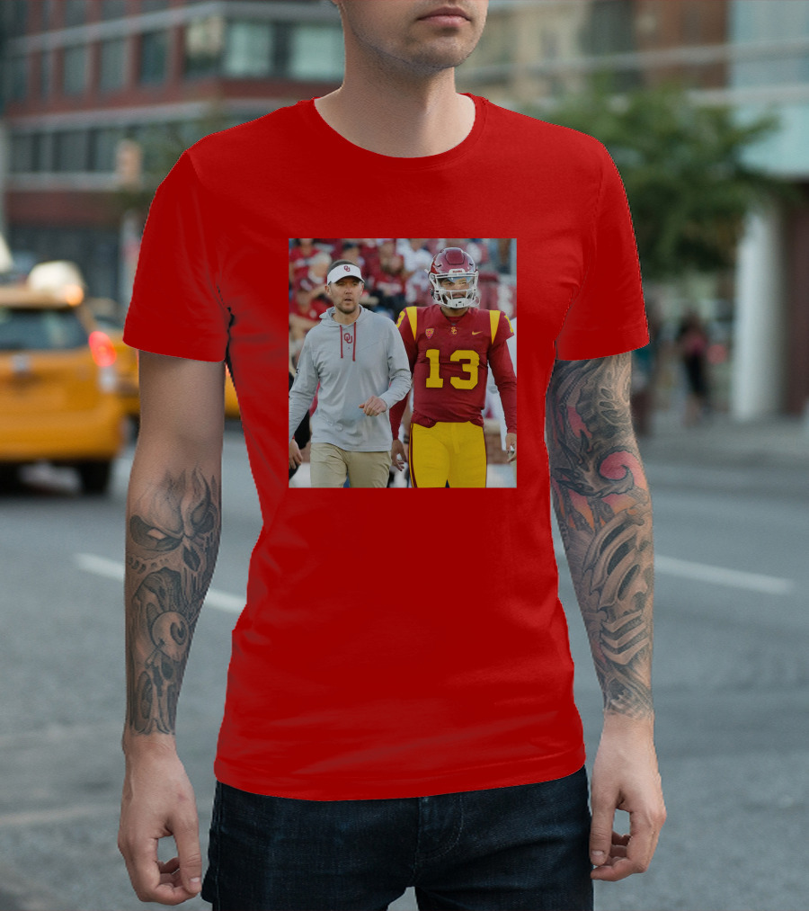 Lincoln Riley and Caleb Williams USC Football Collaboration T-Shirt