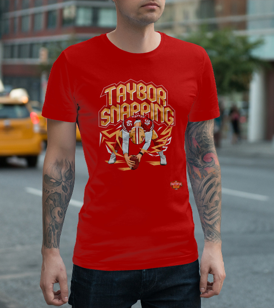 Taybor Snapping Faithful Gear 49 Football T-Shirt