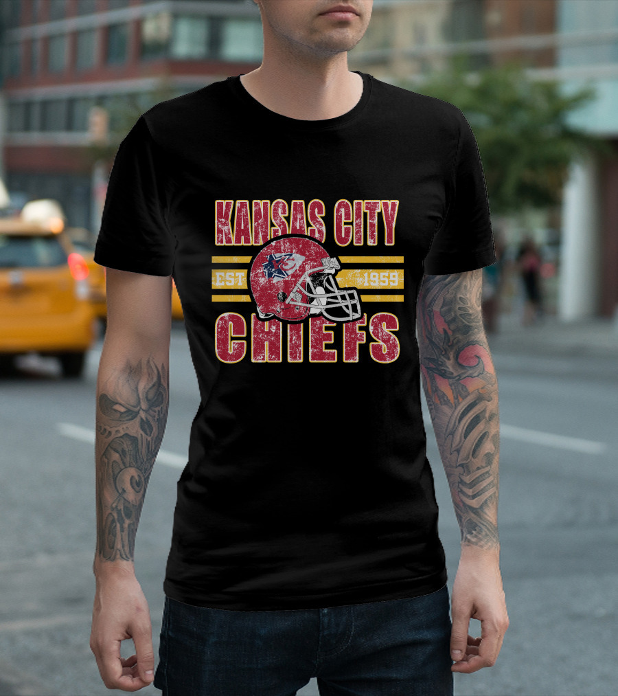 Kansas City Chiefs EST 1959 Helmet T-Shirt
