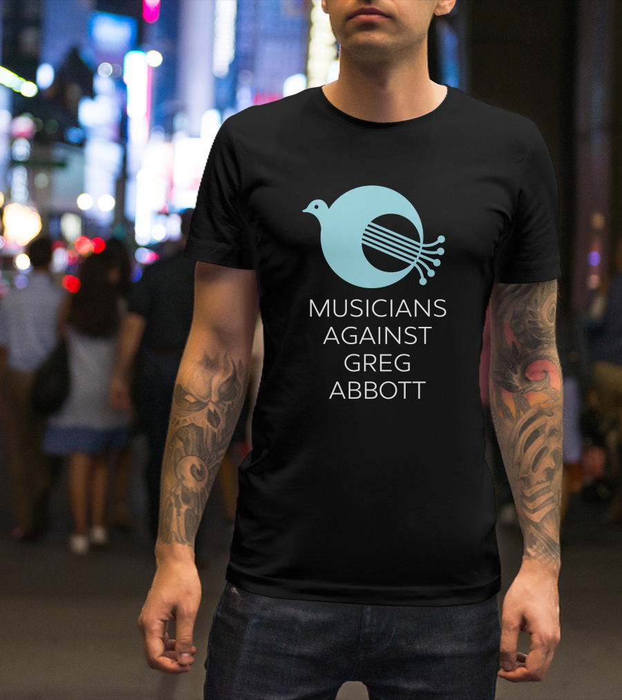 Musicians Against Greg Abbott George Mallas Peace Bird T-Shirt