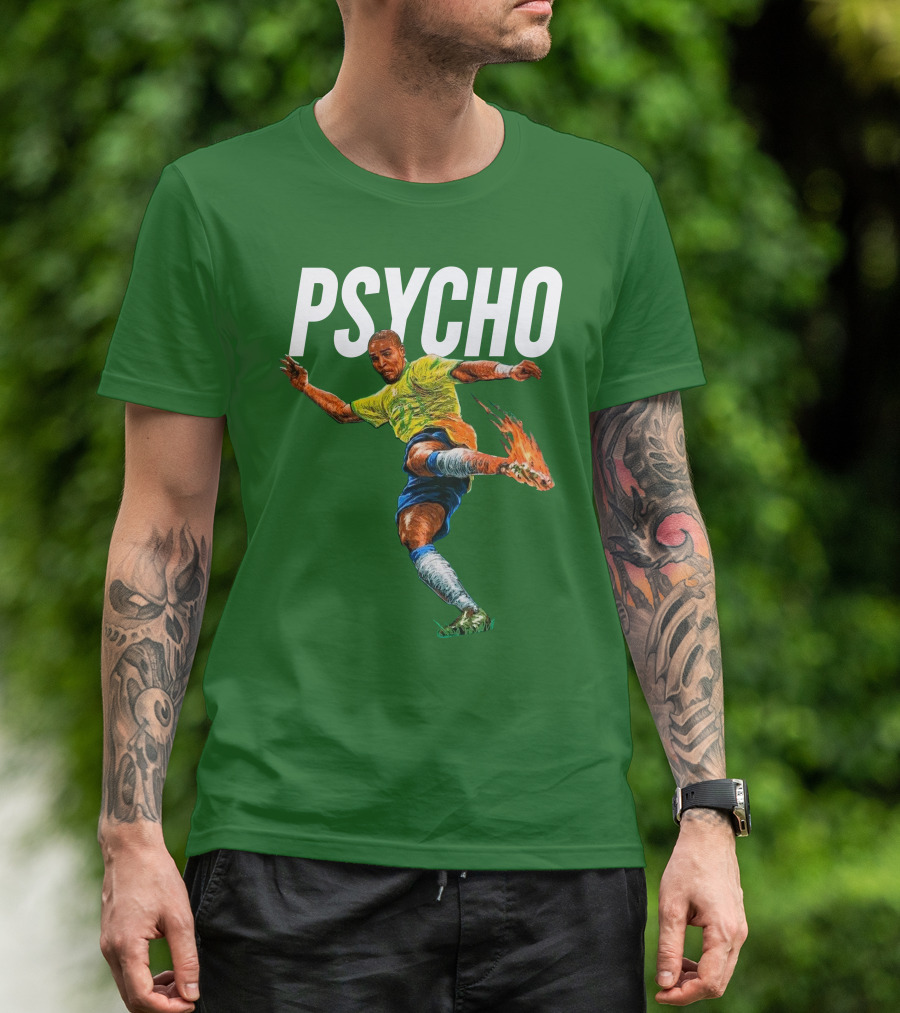 Adriano Psycho Soccer Kick With Flaming Shoe T-Shirt
