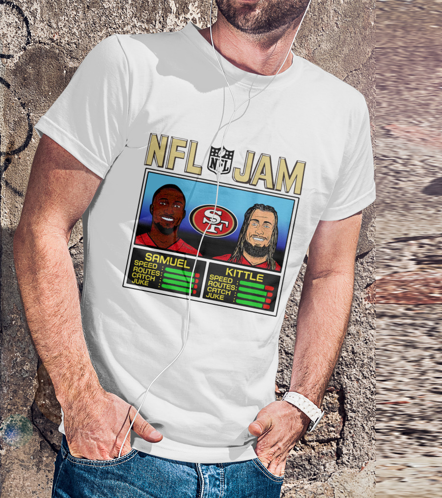 NFL Jam Deebo Samuel George Kittle San Francisco 49ers Speed Routes Catch Juke T-Shirt