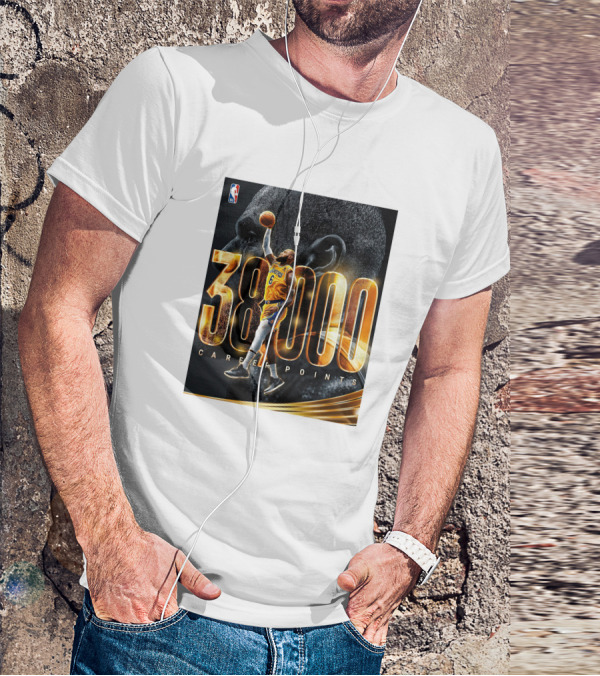 NBA Lebron James 38000 Career Points Achievement T-Shirt