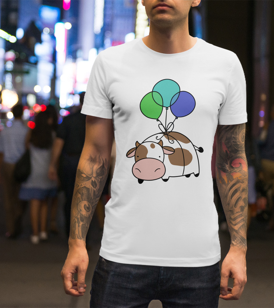 Cow Balloon Flying Adventure T-Shirt