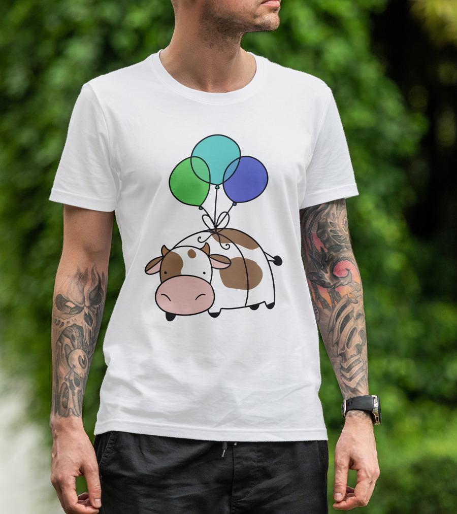 Cow Balloon Flying Adventure T-Shirt