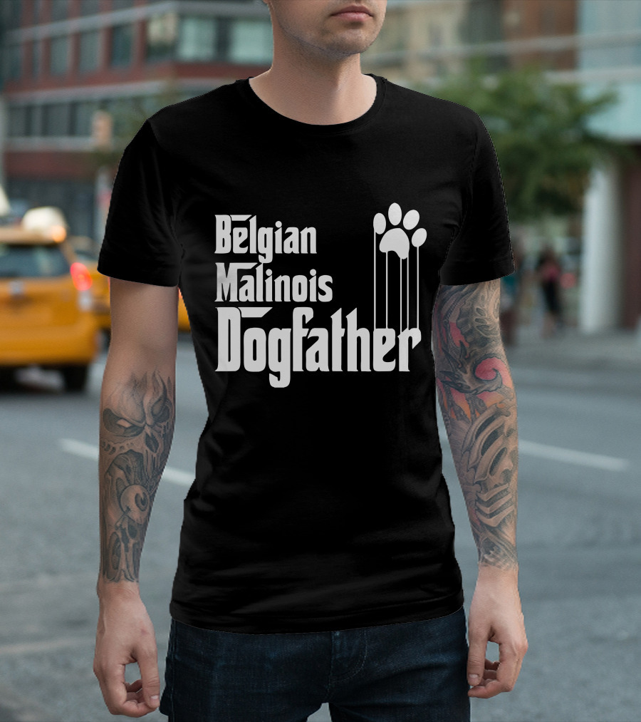 Belgian Malinois Dogfather Paw Prints T-Shirt