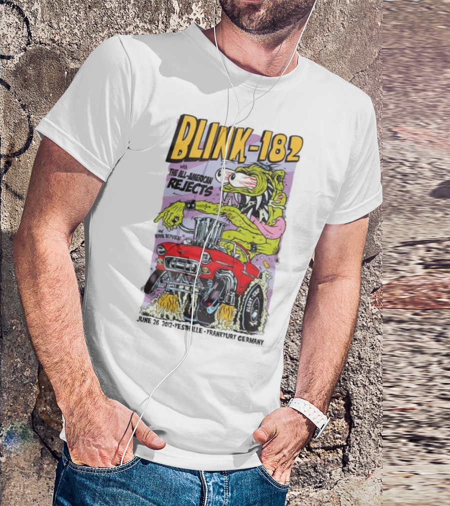 Blink 182 With The All-American Rejects June 26 2012 Festhalle Frankfurt Germany Rocket From The Crypt Concert T-Shirt