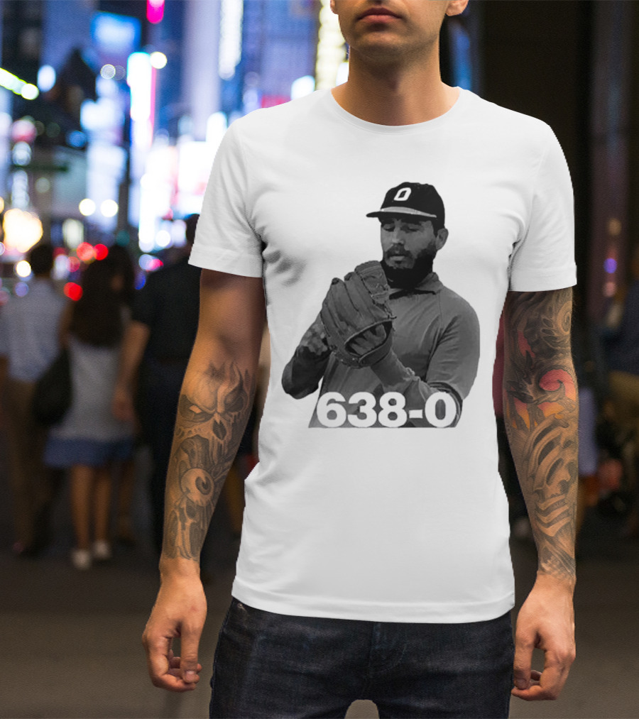 Castro 638-0 Baseball Pitcher Image With Cap Displaying 'O' T-Shirt