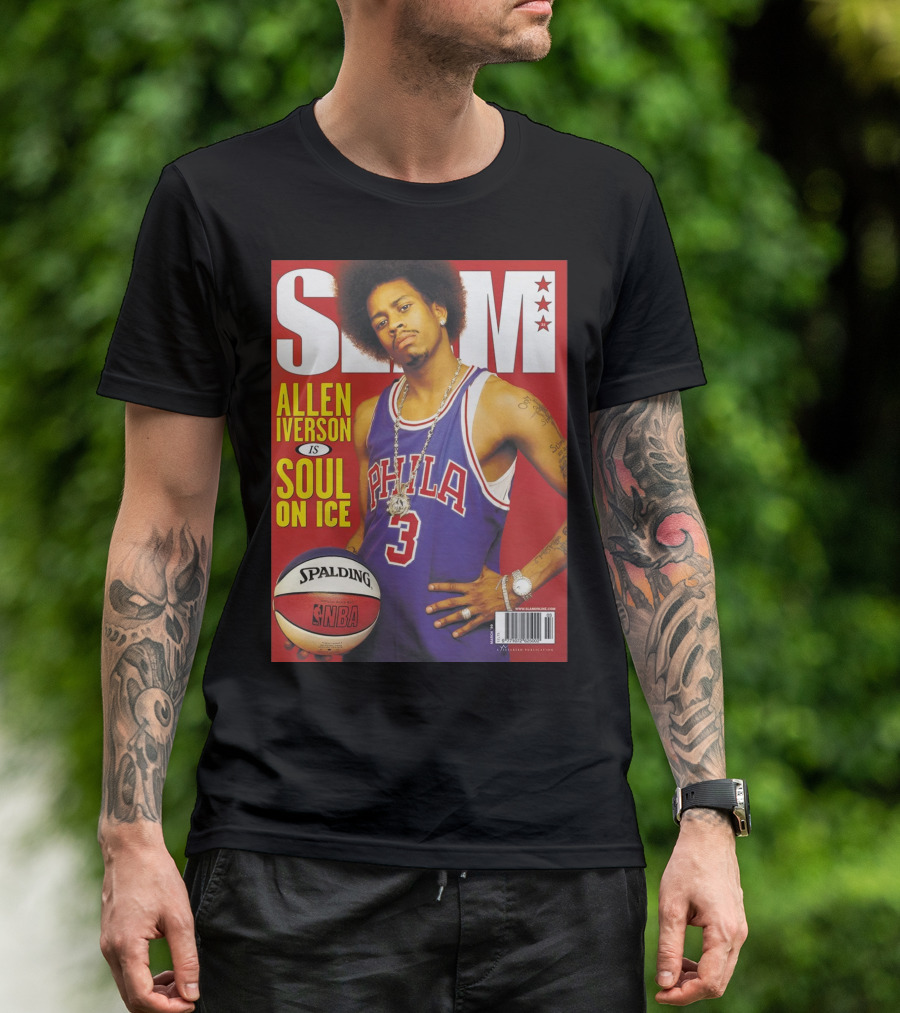SLAM Magazine Allen Iverson Soul On Ice NBA Basketball Cover T-Shirt