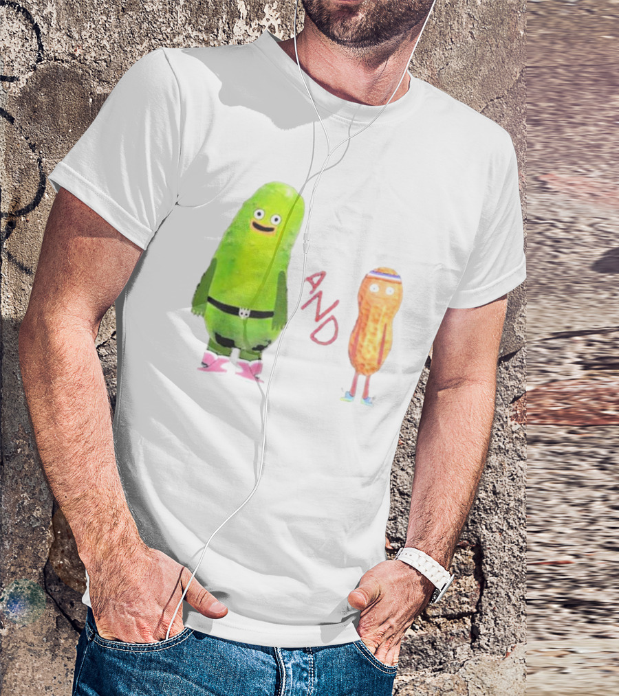 Pickle And Peanut Cucumber Cartoon Characters T-Shirt
