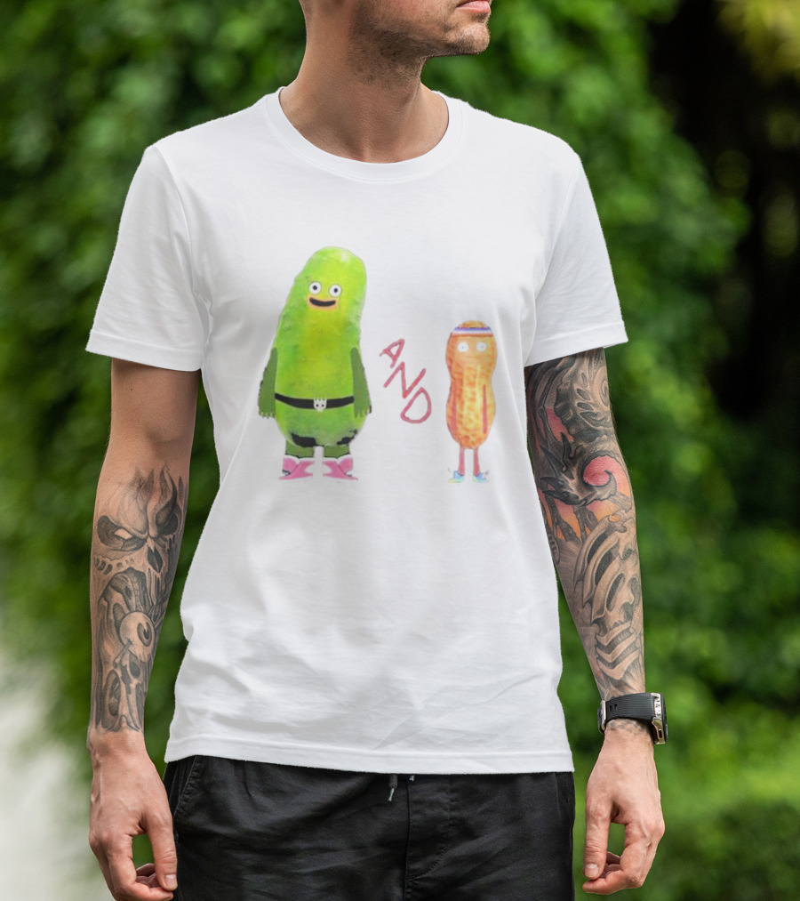 Pickle And Peanut Cucumber Cartoon Characters T-Shirt