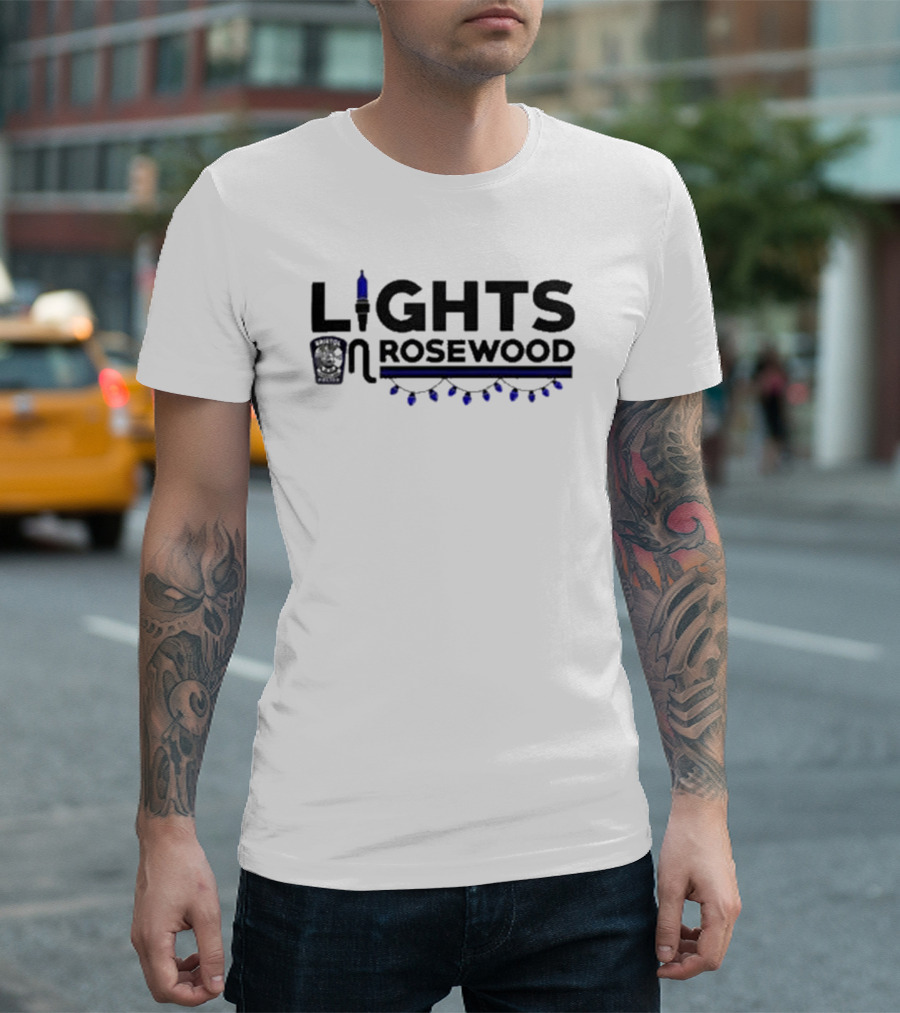 Primo Press Lights On Rosewood Youth Festive Decoration T-Shirt