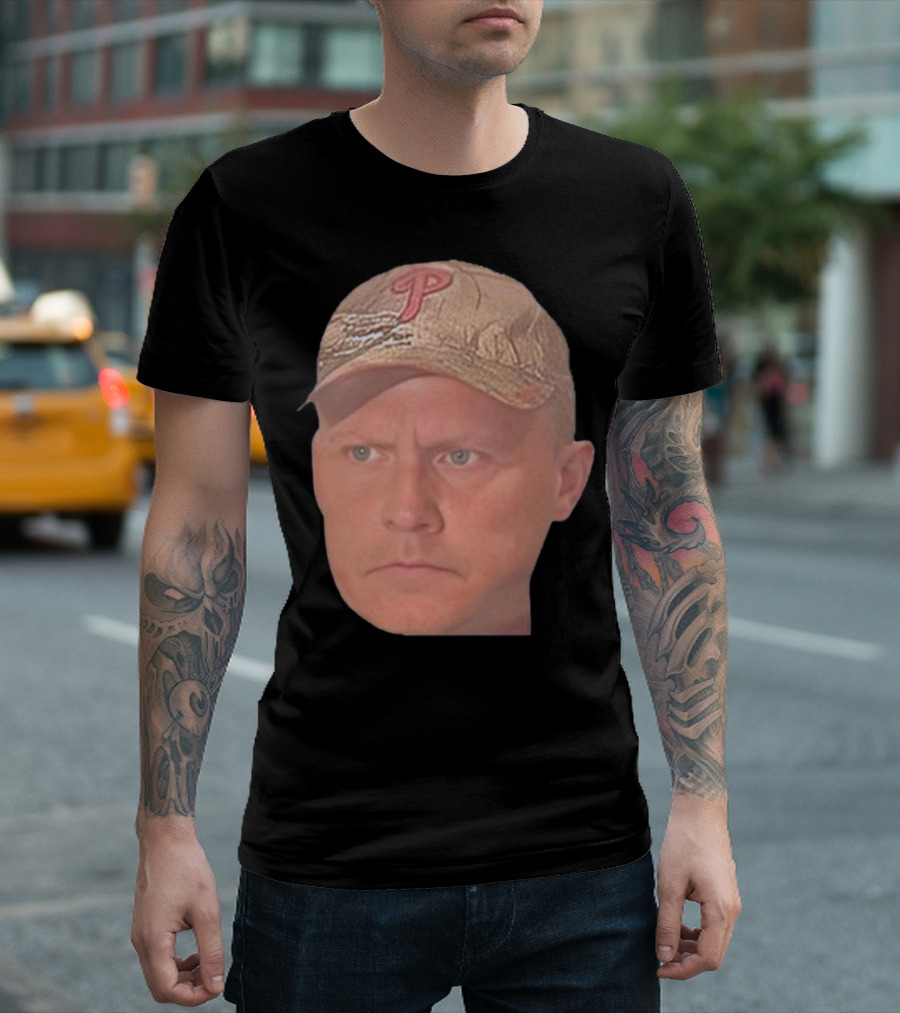 Funny Psycho Dad Serious Face with P Baseball Cap T-Shirt