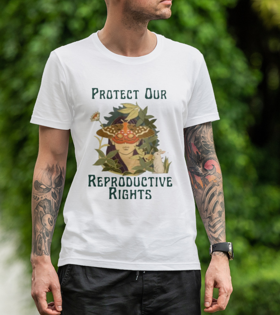 Protect Our Reproductive Rights Moth And Rabbit Nature Symbolism T-Shirt