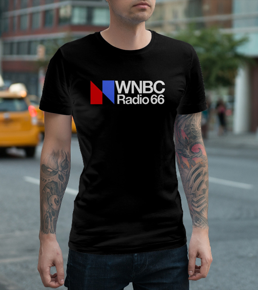 WNBC Radio 66 Vintage Logo Red And Blue T-Shirt