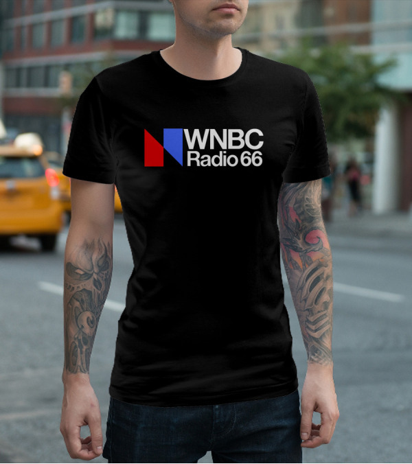 WNBC Radio 66 Vintage Logo Red And Blue T-Shirt