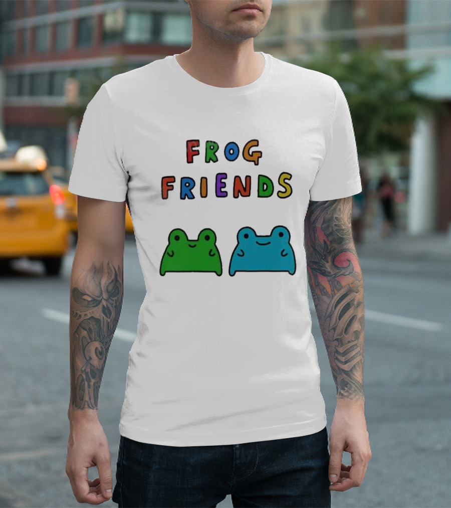 Frog Friends Comic Colorful Frogs T-Shirt