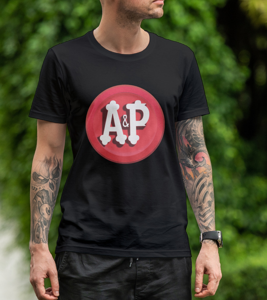 A&P Grocery Stores Retro Red Circle Emblem T-Shirt