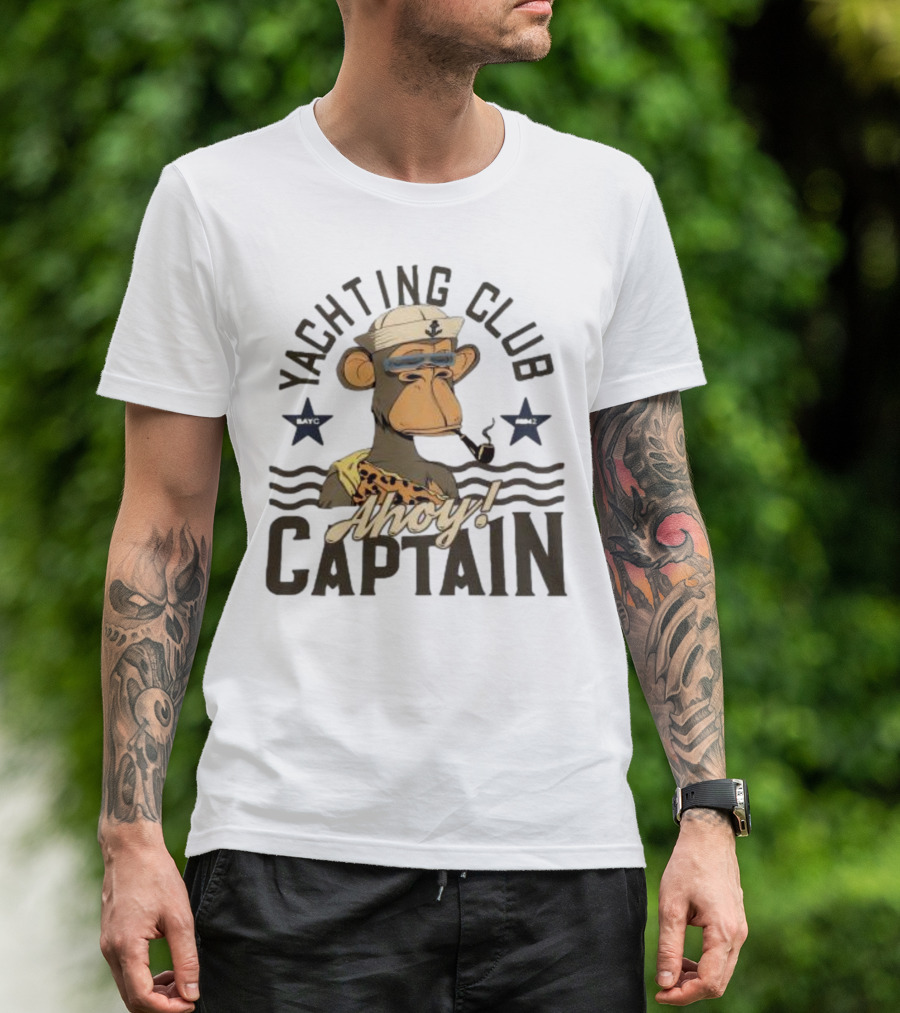 Yachting Club Ahoy Captain Monkey Moteefe T-Shirt