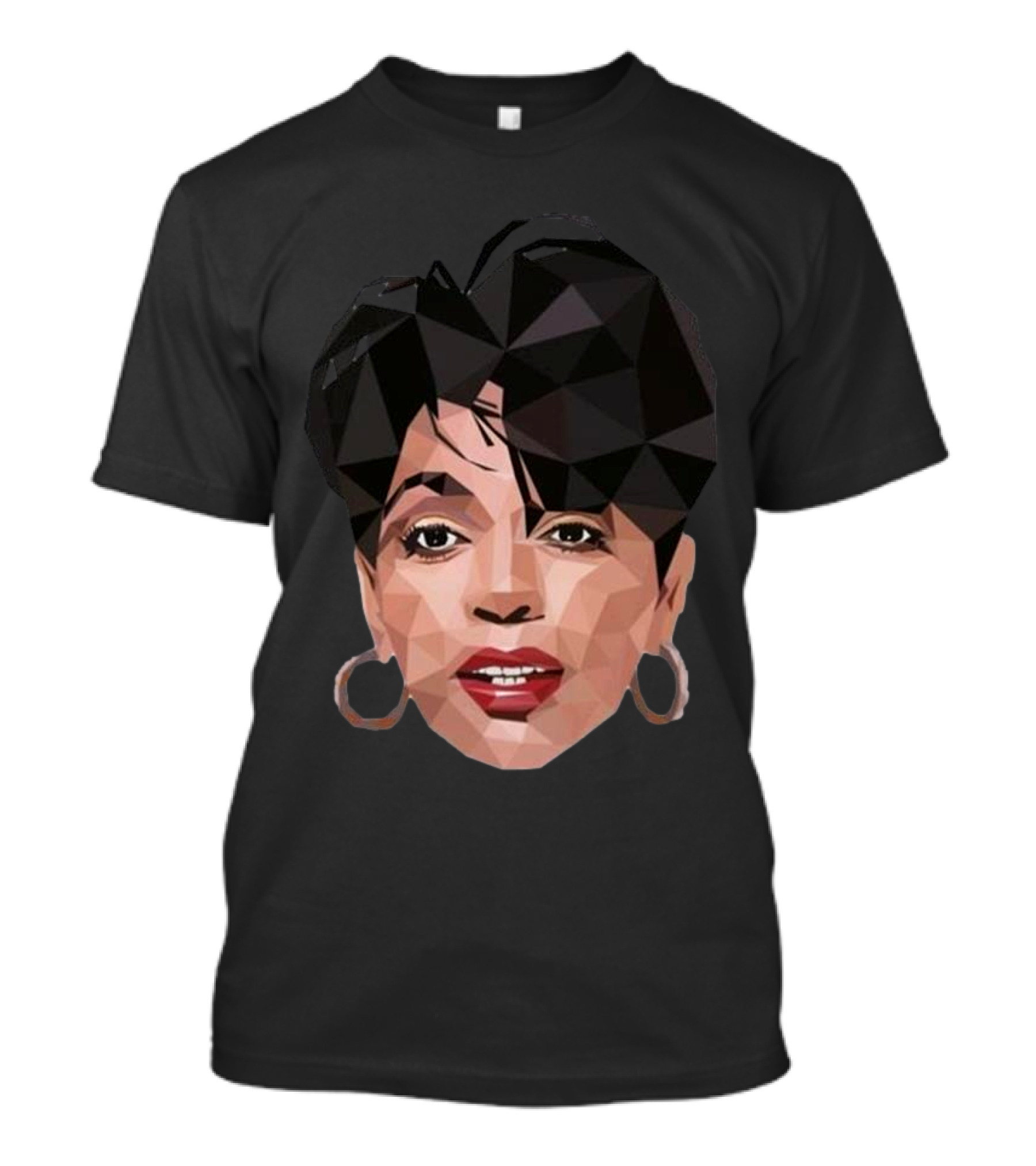 Mrs Anita Baker Low Poly Style Face T-Shirt