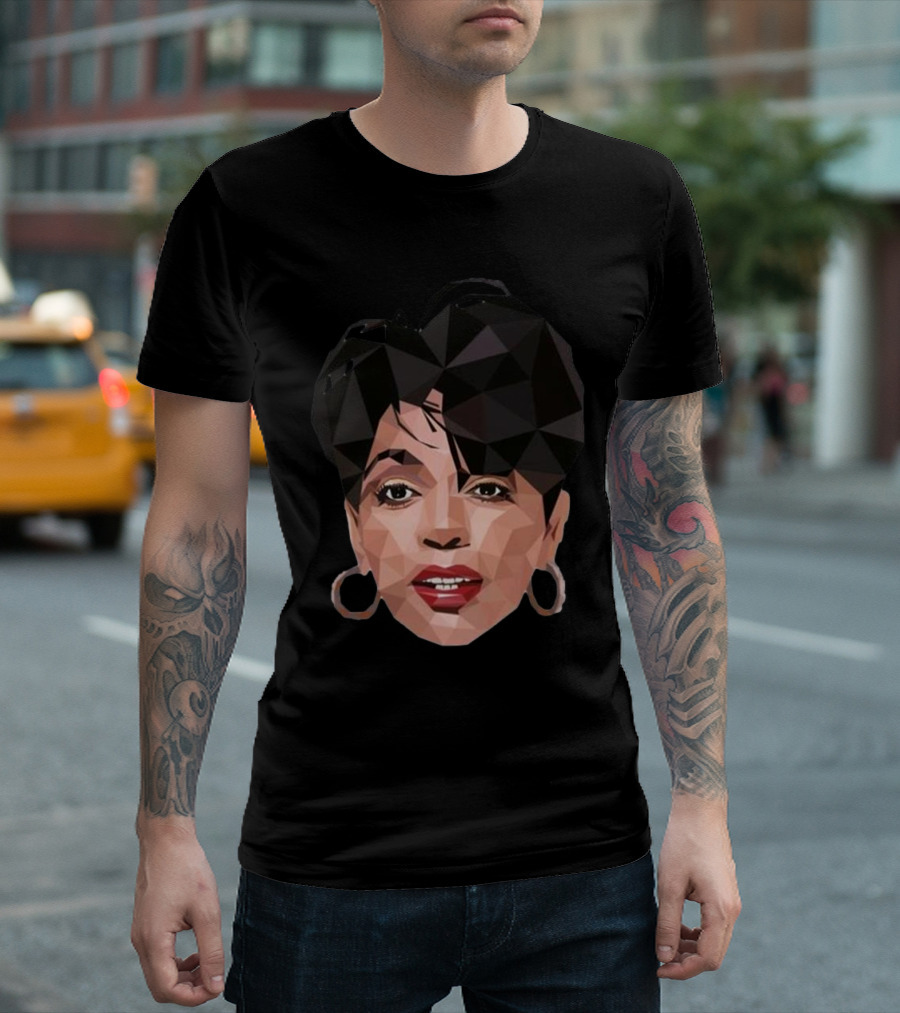 Mrs Anita Baker Low Poly Style Face T-Shirt