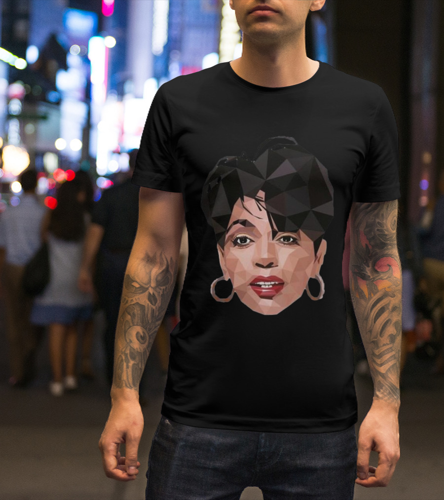 Mrs Anita Baker Low Poly Style Face T-Shirt