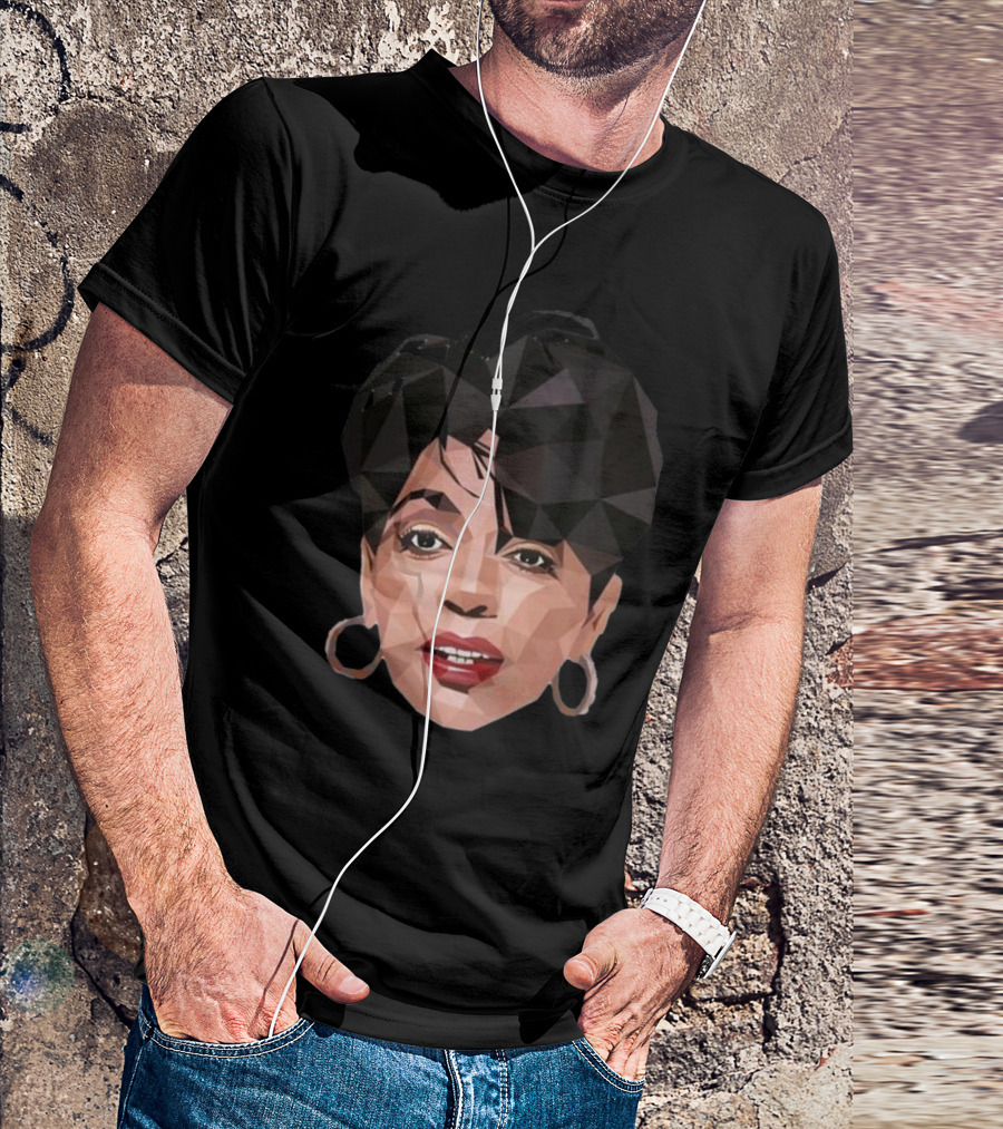 Mrs Anita Baker Low Poly Style Face T-Shirt