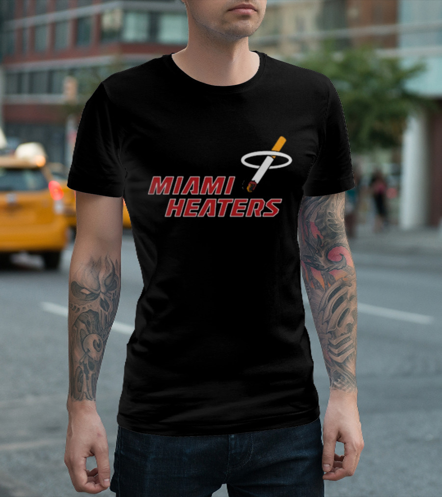 Miami Heaters Smoking Basketball T-Shirt