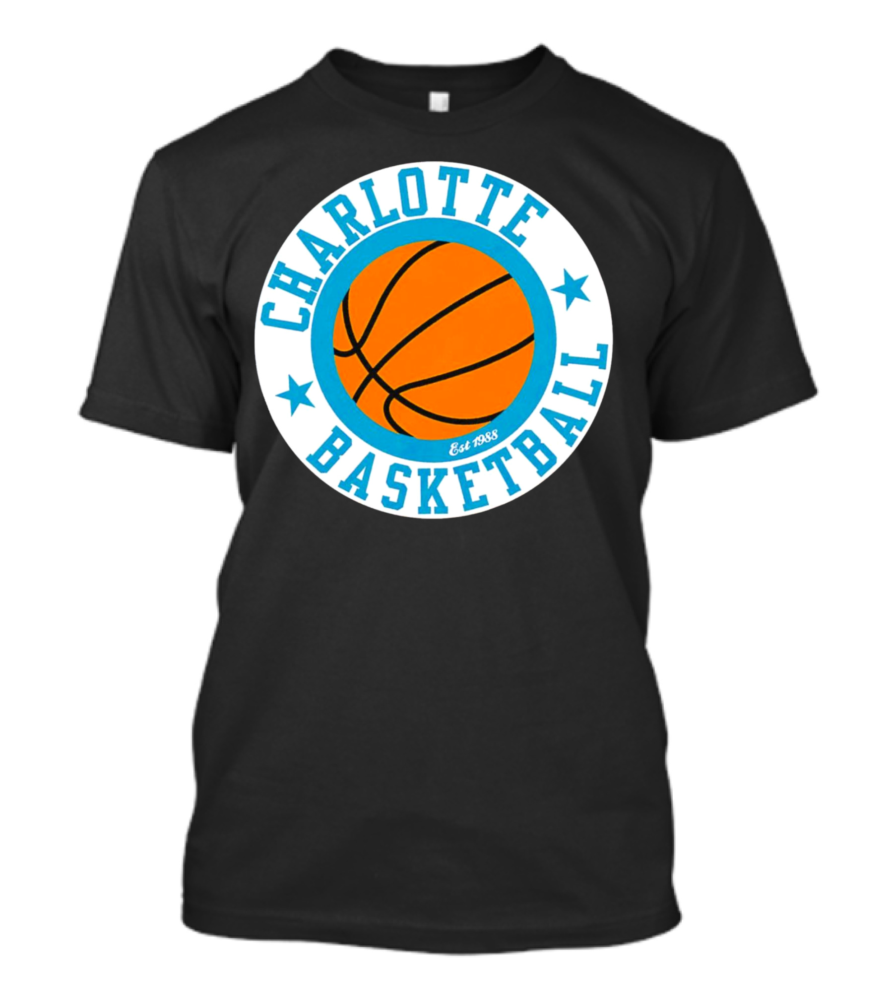 Charlotte Basketball Est 1988 Logo Vintage Style Circle Emblem T-Shirt