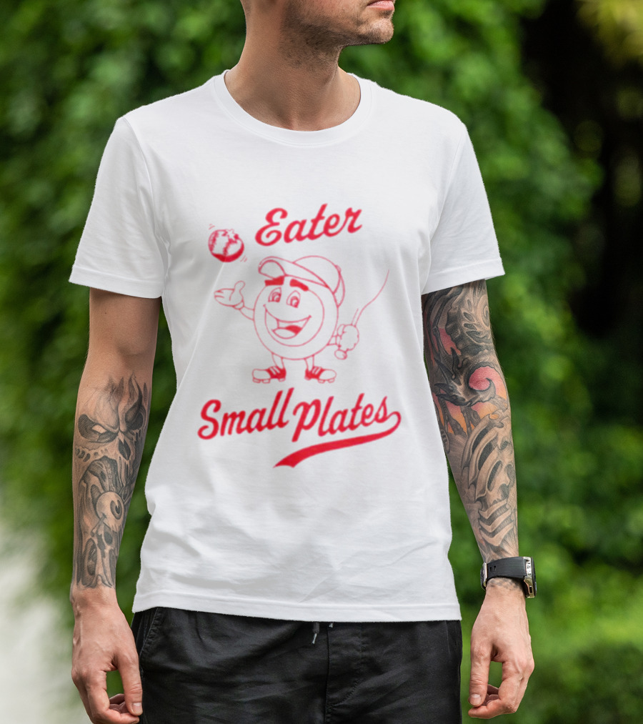 Eater Small Plates Baseball Character T-Shirt