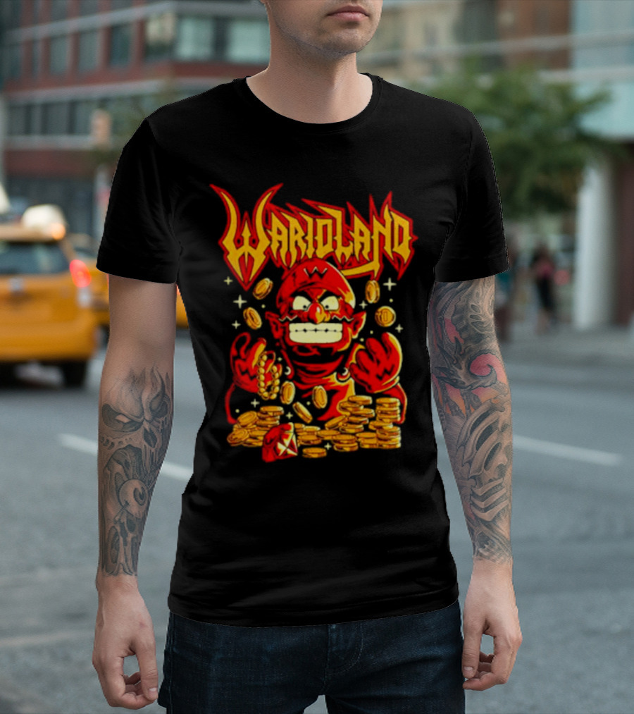 Warioland Coins Character Gaming T-Shirt