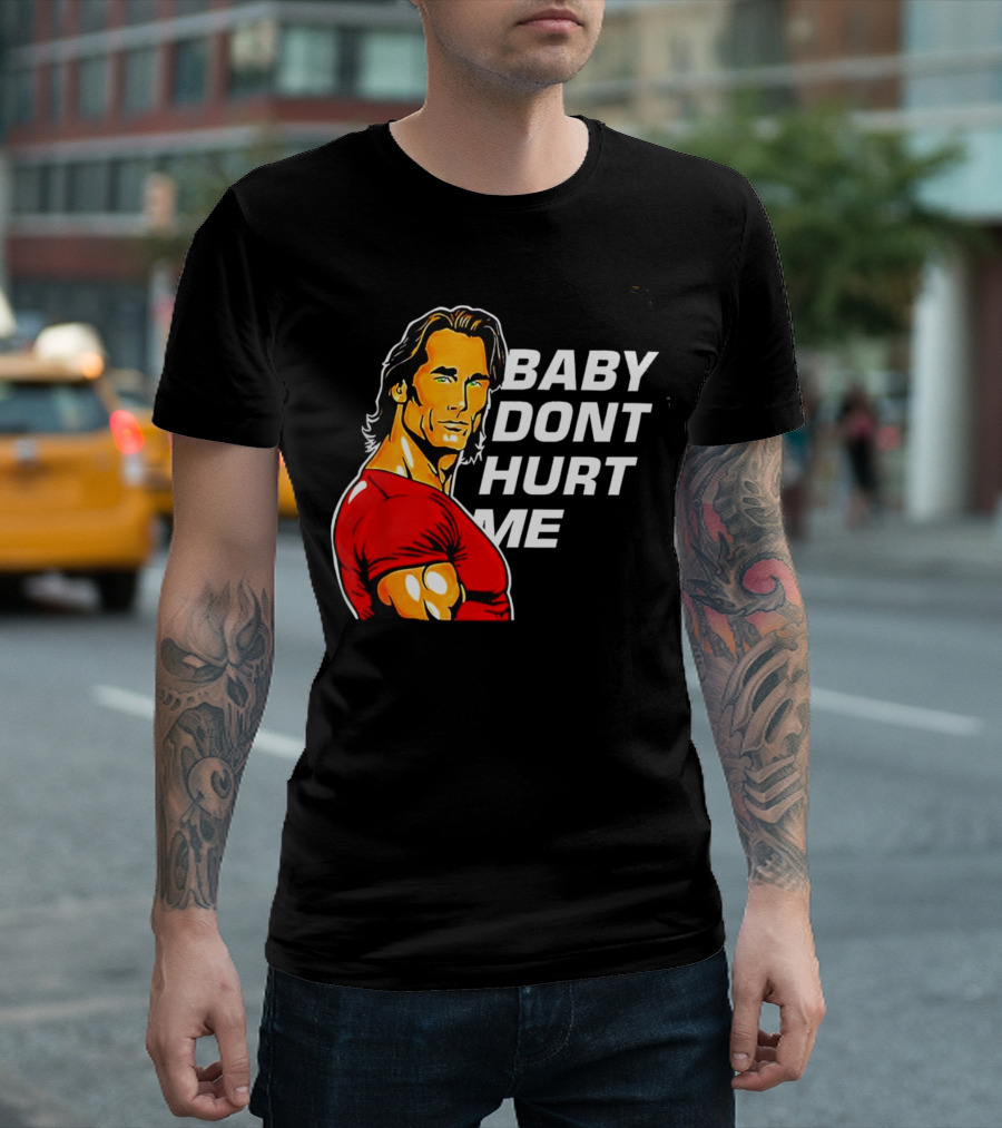Mike O Hearn Baby Don't Hurt Me Cartoon Red Shirt Comic T-Shirt