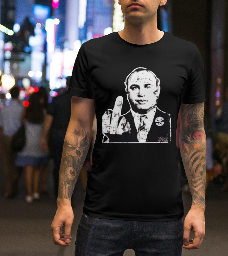 Al Capone Middle Finger Chicago Gangster The Alley T-Shirt