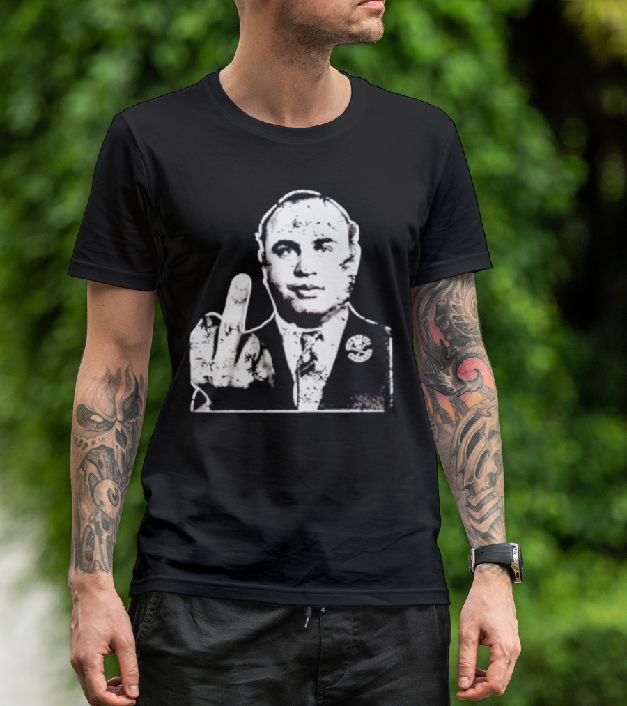 Al Capone Middle Finger Chicago Gangster The Alley T-Shirt