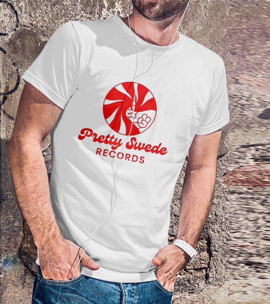 Pretty Swede Records Red Swirl And Hand T-Shirt