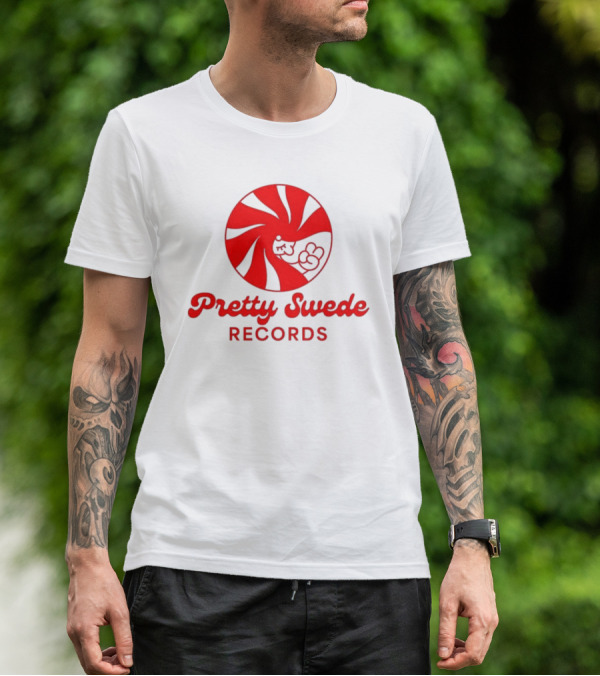 Pretty Swede Records Red Swirl And Hand T-Shirt