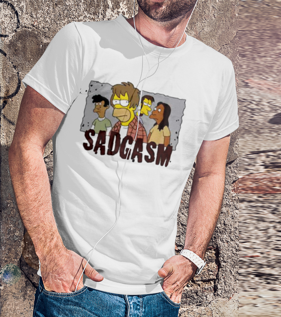 Sadgasm Simpson Grunge Band Homage T-Shirt