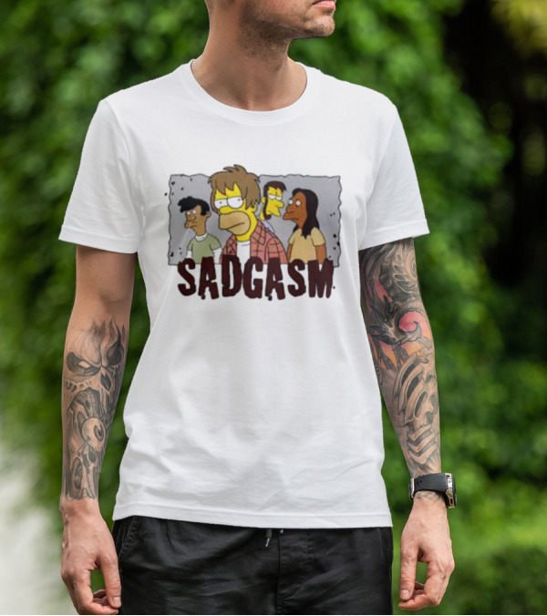 Sadgasm Simpson Grunge Band Homage T-Shirt