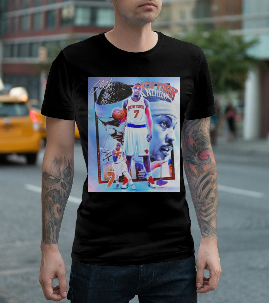 New York 7 Anthony Knicks Basketball T-Shirt