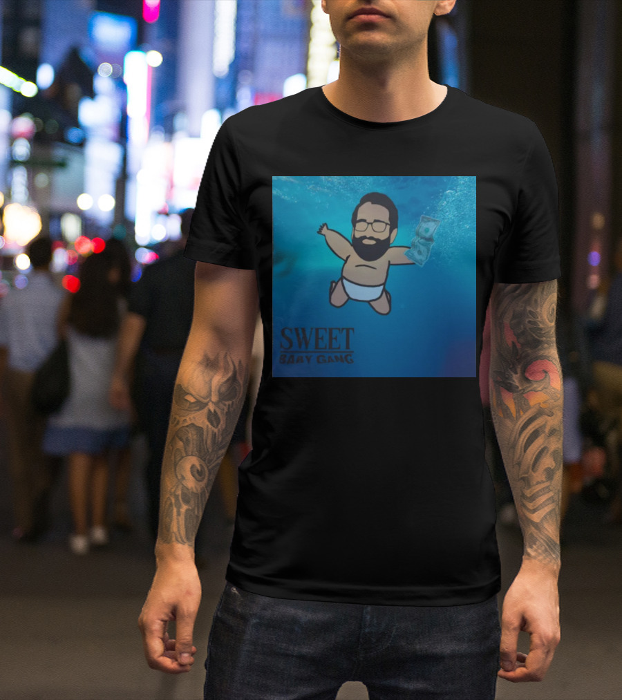 Sweet Baby Gang Album Parody Nirvana Underwater Baby T-Shirt