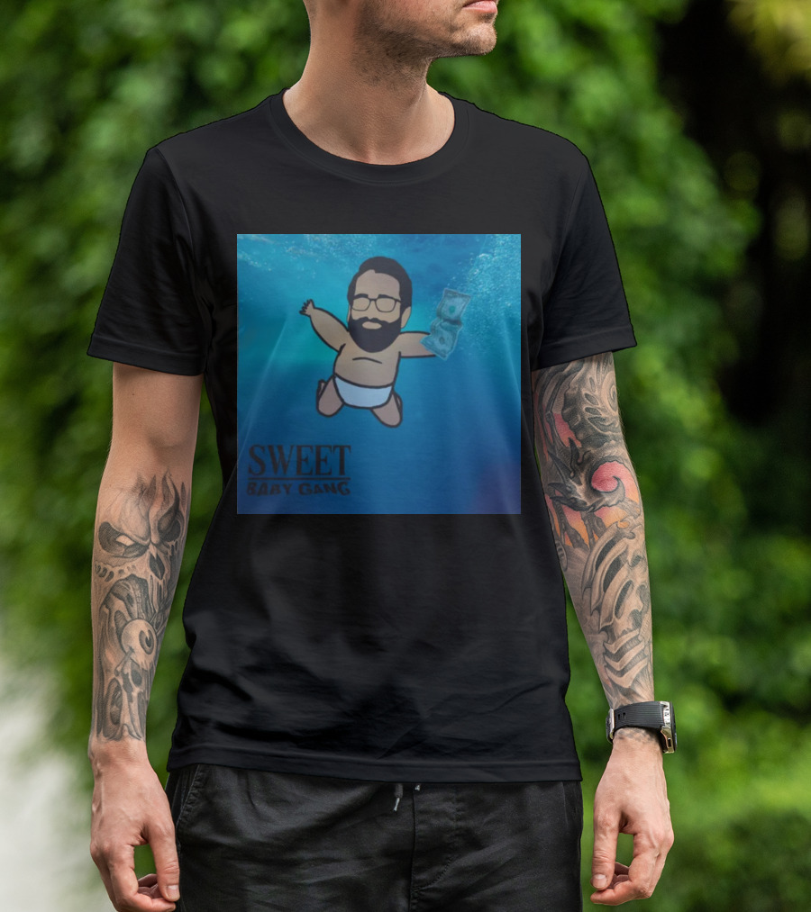 Sweet Baby Gang Album Parody Nirvana Underwater Baby T-Shirt