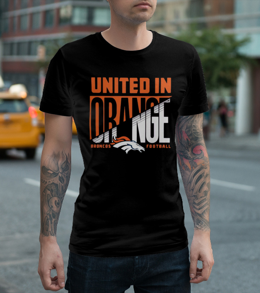 Denver Broncos United in Orange Football Hometown Collection Sweep T-Shirt