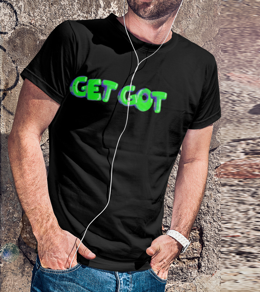 Airrack Merch Get Got Neon Green Text T-Shirt